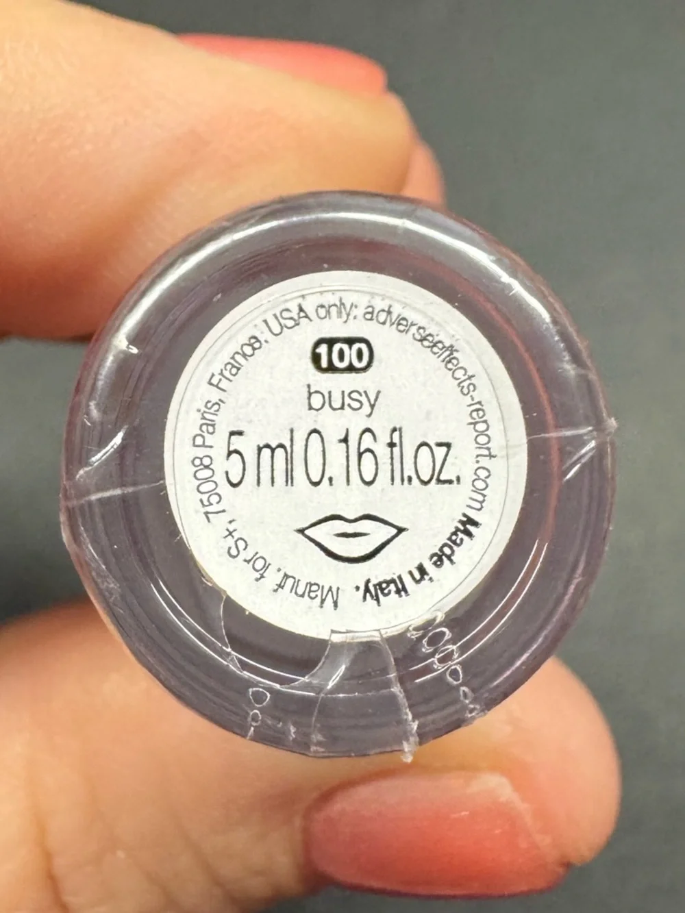 Sephora Collection Lip Gloss “Busy” Shade 100 Rosy Nude Gloss Full Size